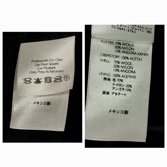 Vtg Eddie Bauer Blazer L Petite Women Wool Angora Menswear Style Oversized Gray - Picture 5 of 14